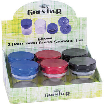 6Count 70Mm Glass Grinder Stash Jars
