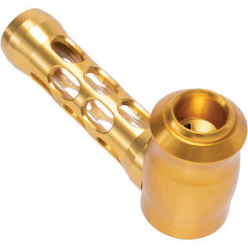 Gold Aluminium Glass Pipe w/ Gift Box