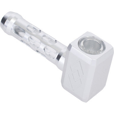 Silver Hammer Aluminium Glass Pipe