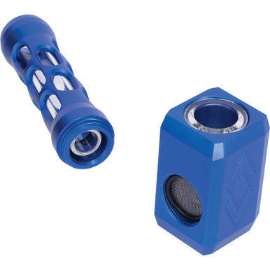 Blue Hammer Aluminium Glass Pipe