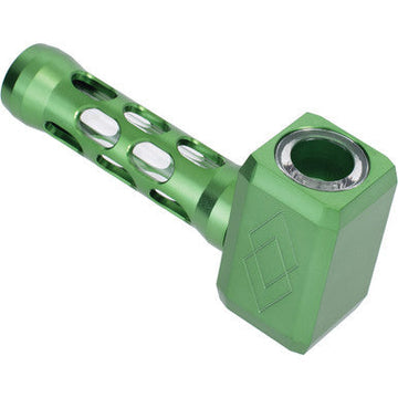 Green Hammer Aluminium Glass Pipe