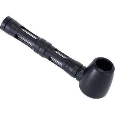 Black Dual Window Aluminium Glass Pipe - CannaDevices