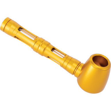 Gold Dual Window Aluminium Glass Pipe