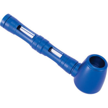 Blue Dual Window Aluminium Glass Pipe