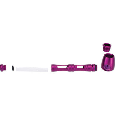 Purple Dual Window Aluminium Glass Pipe