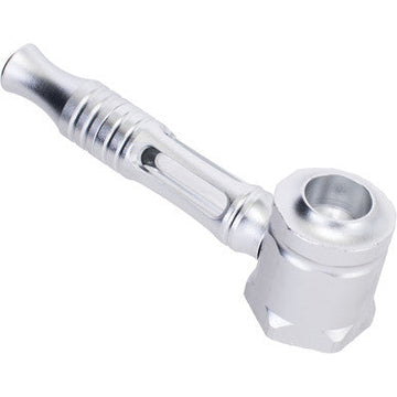 Silver Aluminium Glass Pipe