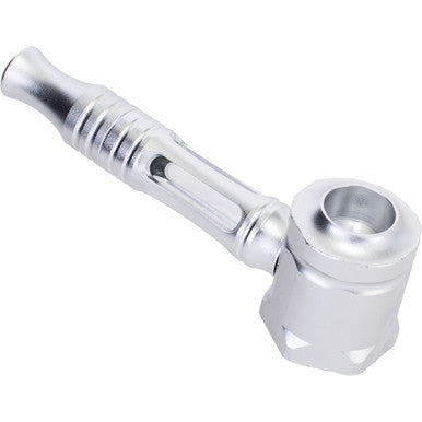 Silver Aluminium Glass Pipe
