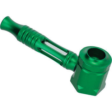 Green Aluminium Glass Pipe
