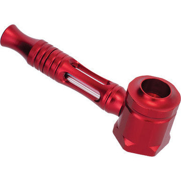 Red Aluminium Glass Pipe