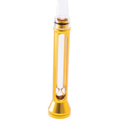Gold Aluminium Chillium Glass Pipe