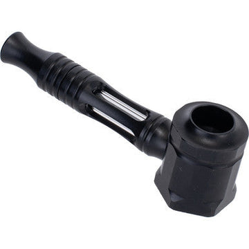 Black Aluminium Glass Pipe.