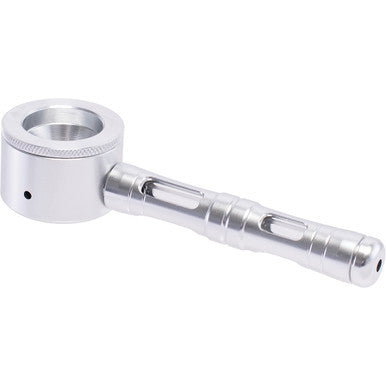 Silver Aluminium Glass Pipe.