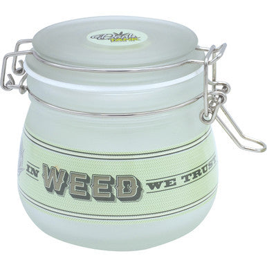 500Ml Glass Jars White Weed We Trust - CannaDevices