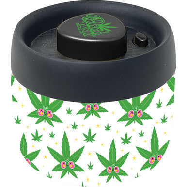 4.25In Weed Leaf Stoned Face Ultra Dank Tank Vacuum Jar - CannaDevices