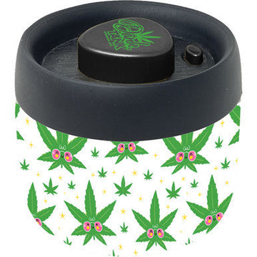 4.25In Weed Leaf Stoned Face Ultra Dank Tank Vacuum Jar