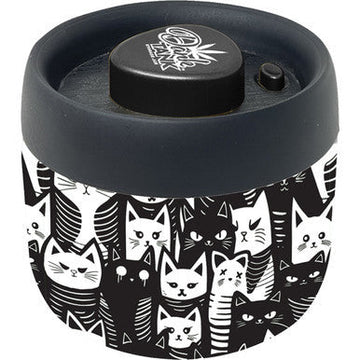 4.25In Black & White Cats Ultra Dank Tank Vaccum Jar