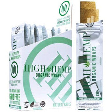 25 Ct. Organic High Hemp Wraps 2pc To Pk.