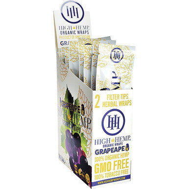 25 Ct. Grapeape High Hemp Wraps 2pc To Pk. - CannaDevices