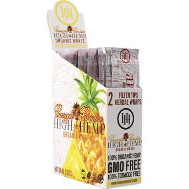 25 Ct. Pineapple Paradise High Hemp Wraps 2pc To Pk.