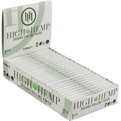 25 Ct. High Hemp Organic Rolling Paper 1.25"