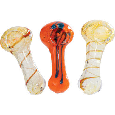 12ct. 3" Asst Color Hand Blown Glass Pipe