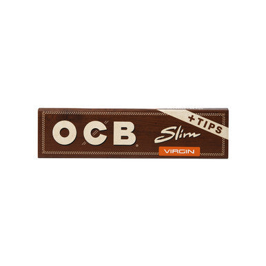 24 Ct. Ocb Virgin Unbleached W/ Tips King Slim - CannaDevices