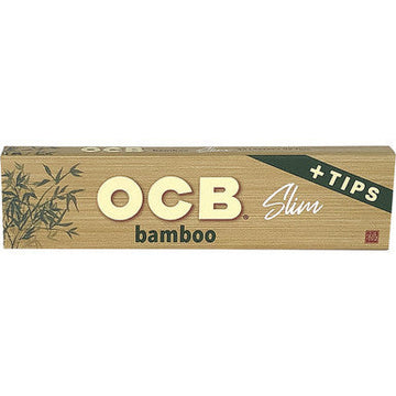 24 Ct. Ocb Bamboo King Size Slim with Tips