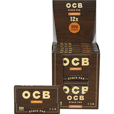 12 Ct. Ocb Virgin Stack Pak 1.25" (300 Leaves per Pack) - CannaDevices