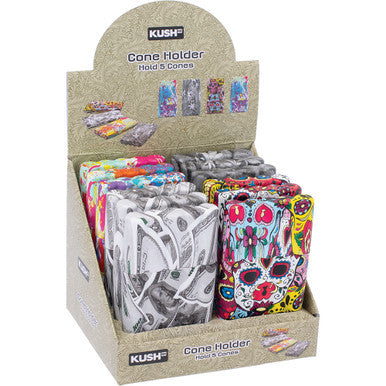 12Count Plastic 5 Cone Holder - Printed Designs - CannaDevices