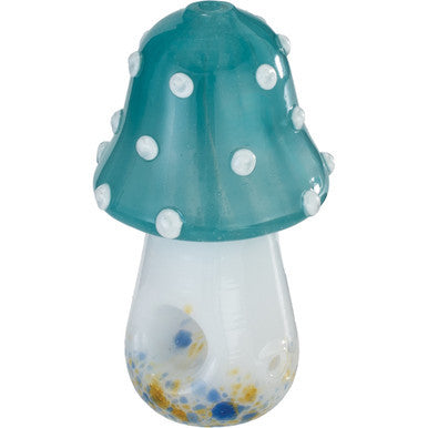 4" Polka Dot Mushroom Hand Pipe - Blue