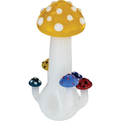 4" Mushroom Sprouts Hand Pipe - Yellow