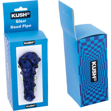 4" Polka Dot Spoon Hand Pipe - Clear Green