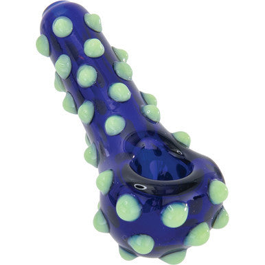 4" Polka Dot Spoon Stuffed Hand Pipe - Green