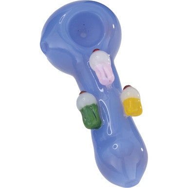 4" Cake Spoon Hand Pipe - Blue