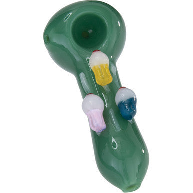 4" Cake Spoon Hand Pipe - Green