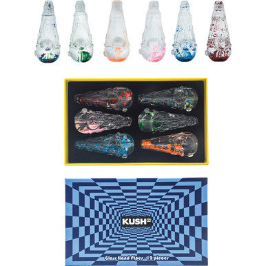 6ct. Glycerin Glass Hand Pipe (Colors Vary)