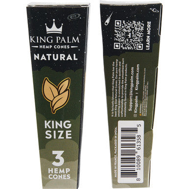30 Ct. 3pk King Palm King Size Cones - Natural