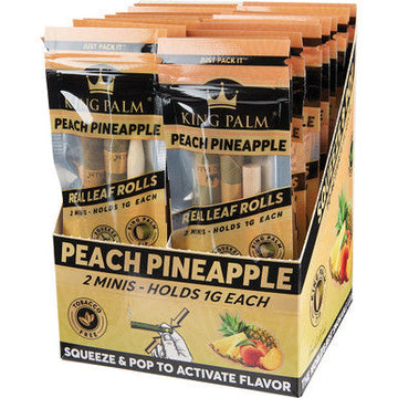 20 Ct. 2pk. King Palm Mini Rolls - Peach Pineapple