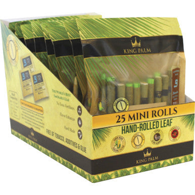 8 Ct. 25pk. King Palm Mini Pre-Roll Cone+ Boveda Pack.