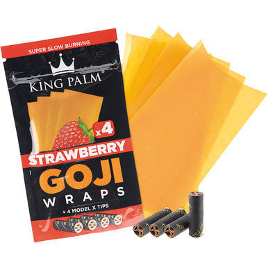 15 Ct. King Palm Goji Berry Wrap - Strawberry - 4pk