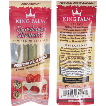 20 Ct. 2pk. King Palm Mini Rolls - Strawberry Shortcake