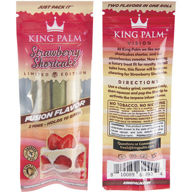 20 Ct. 2pk. King Palm Mini Rolls - Strawberry Shortcake