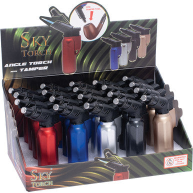 20Ct.Angle Torch Filp Top w/Tamper-Metallic Finish