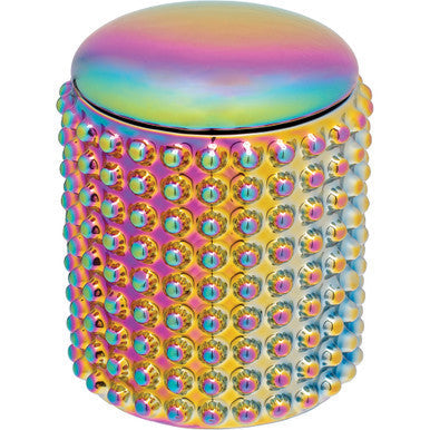 4In Large Dotted Ceramic Stash Jar - Spectrum - CannaDevices