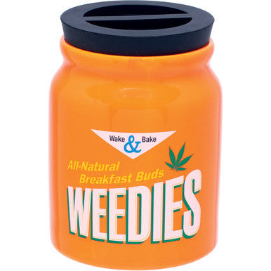 3.75In Large Ceramic Stash Jar - Weedies