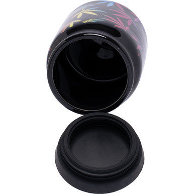 3.75In Large Ceramic Stash Jar - Weed Leafs