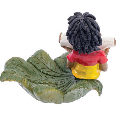 Jamaican Poly Resin Battle Green Colour Ashtray - CannaDevices
