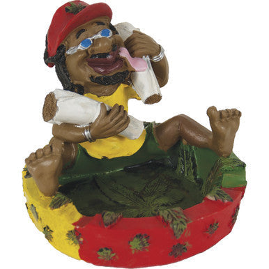 Jamaican Poly Resin Mixed Colour Ashtray