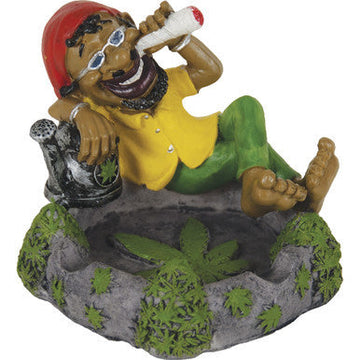 Jamaican Poly Resin Relaxed Rasta Ashtray