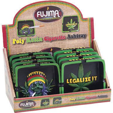 8ct. Poly Stone Square Ashtray